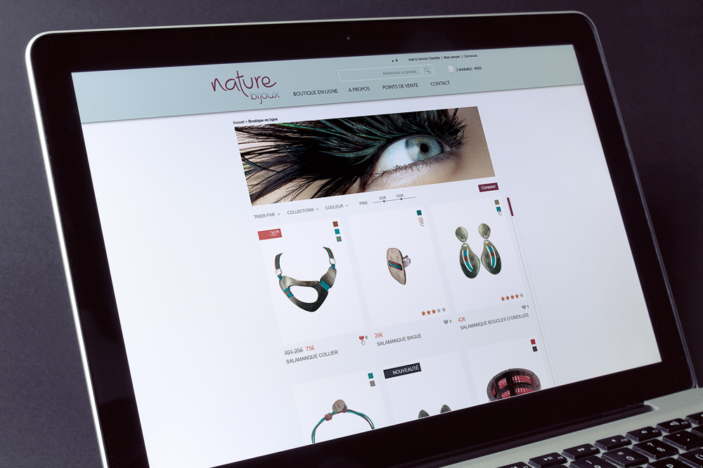 Design of the Nature Bijoux Website