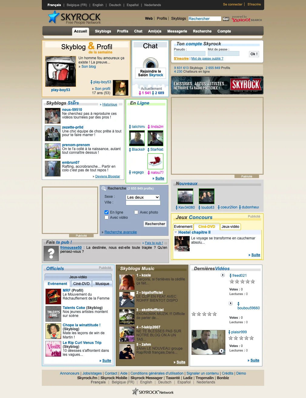 Skyrock · Skyblog v4